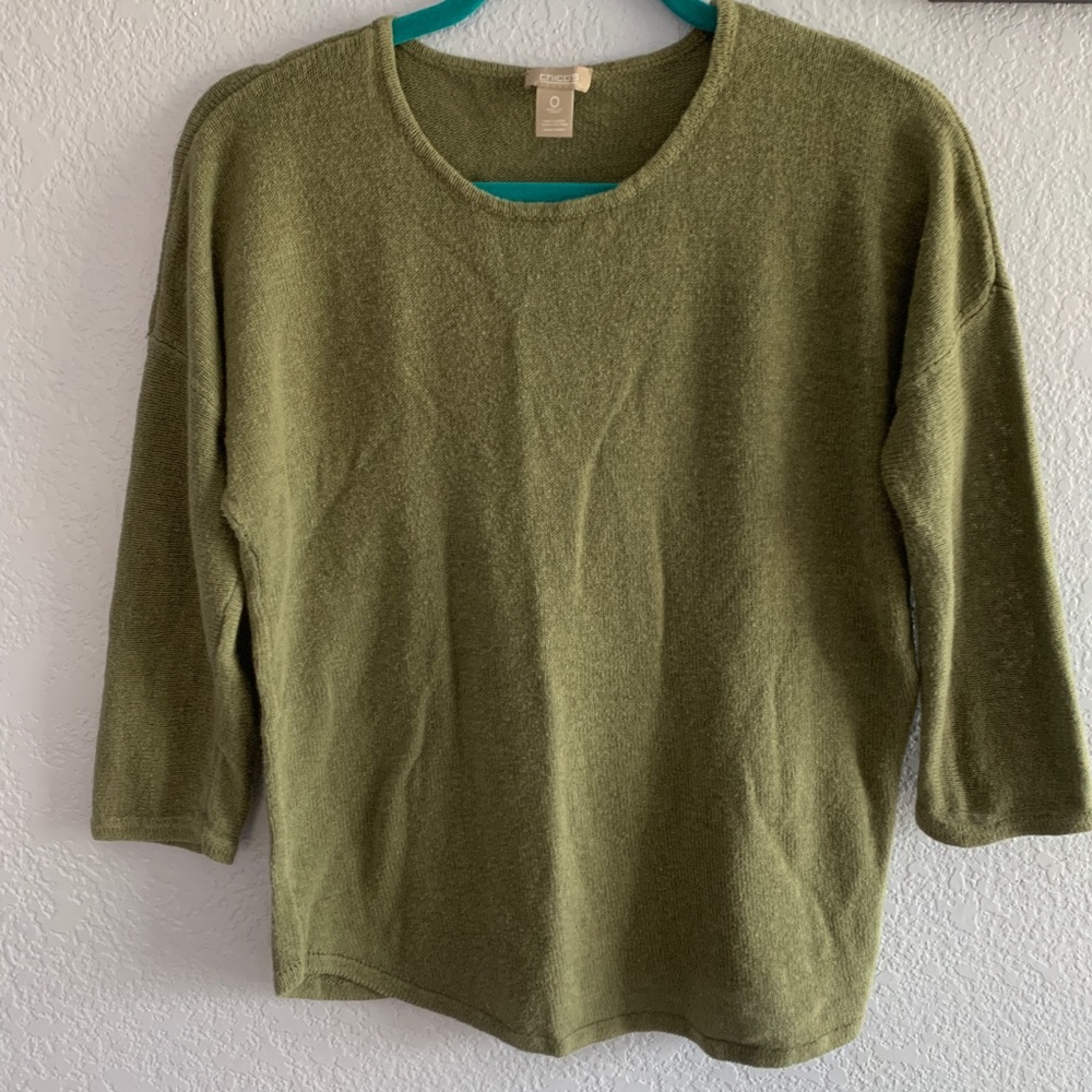 Chico’s sweater 3/4 sleeve